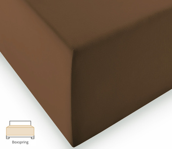 Prześcieradło na wysoki materac Fleuresse Comfort XL 1119-8018 Ciemny brąz