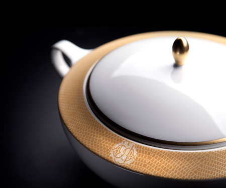 Talerz do zupy Roberto Cavalli Lizzard Gold, zestaw 6 szt.