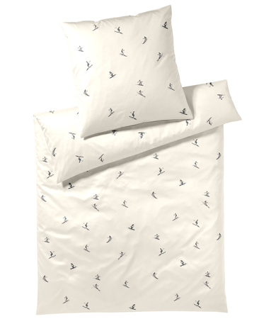 Pościel satyna bawełniana Elegante Mono Ski 24549-9 Graphit