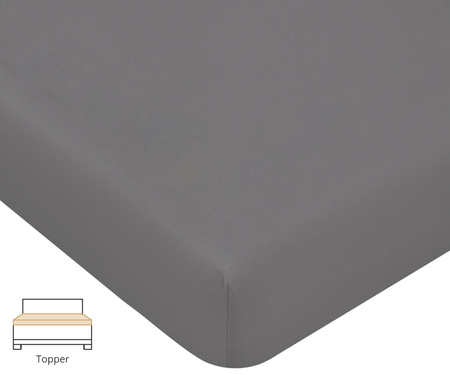 Prześcieradło na topper Formesse Bella Donna Jersey La Piccola 215 Jasny Antracyt