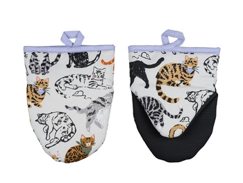 Rękawica kuchenna micro Ulster Weavers Feline Friends 2 sztuki