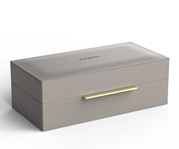 DECOR WALTHER BROWNIE BOX S pudełko z przykrywki taupe