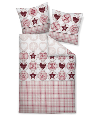 Pościel flanelowa Janine Davos 65179-01 Rot Rosenholz 