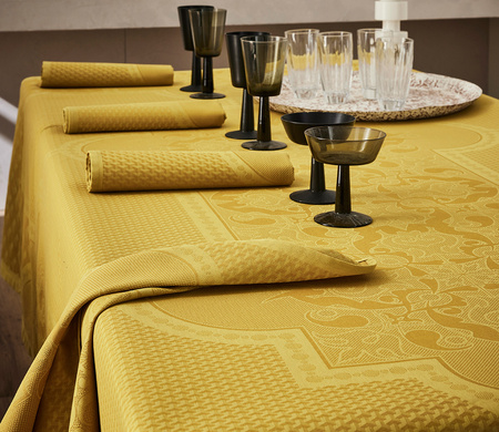 Serwetki bawełniane Le Jacquard Français Palais Vénitien Ocre 4 szt.