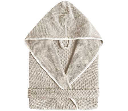 Szlafrok z kapturem unisex Graccioza Bee Waffle 23396 Fog S-L