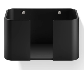 Pojemnik na ręczniki ścienny Decor Walther STONE WPTB czarny / stal matowa