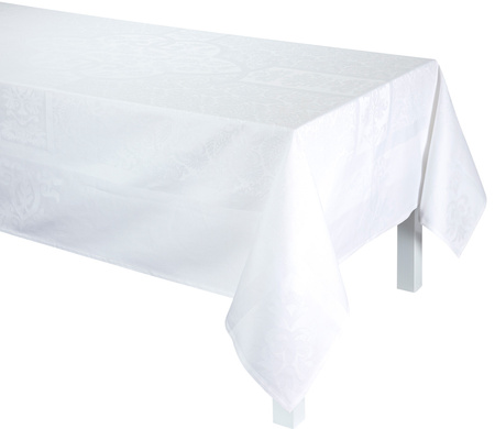 Obrus bawełniany Le Jacquard Français Siena Blanc