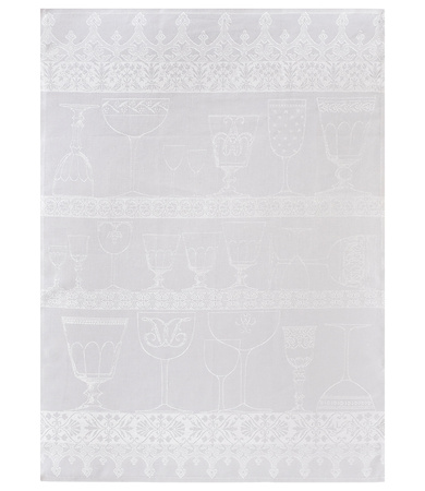 Ściereczka kuchenna lniana Le Jacquard Français Cristal Blanc