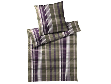 Pościel satyna bawełniana JOOP! Checks 4098 4 Green Violet