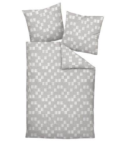 Pościel satyna bawełniana Janine Milano 45120-08 Silbergrau