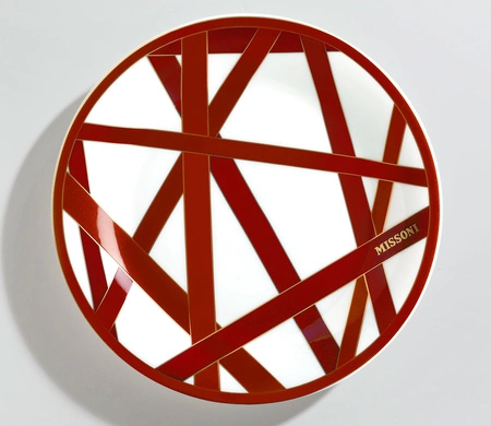 Talerzyk do pieczywa Missoni Nastri Bordeaux, zestaw 6 szt.