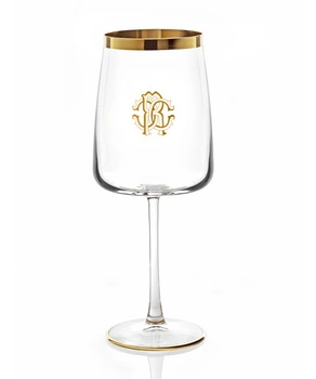 Kieliszek do wody Roberto Cavalli New Monogram Gold, zestaw 2 szt.