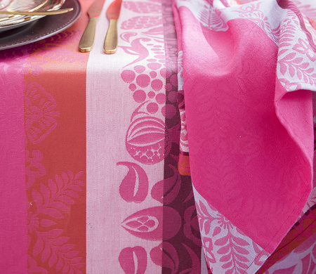 Serwetki bawełniane Le Jacquard Français Mumbai Fuchsia 4 szt.
