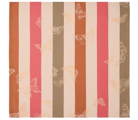 Serwetki bawełniane Le Jacquard Français Bal Des Papillons Peche 4 szt.