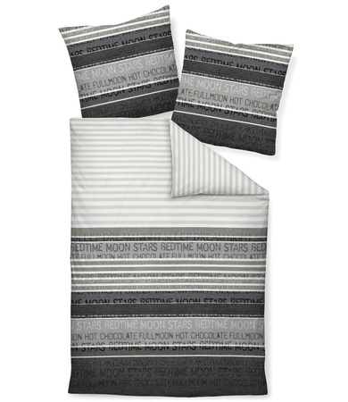 Pościel flanelowa Janine Davos 6481-08 Platin Graphit