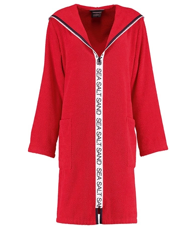 Szlafrok damski zapinany na zamek Cawö 3101-203 Rot XS-XL