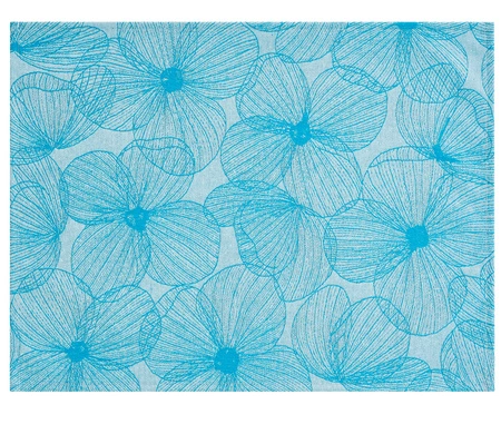 Podkładki na stół Le Jacquard Français A La Carte Fleurs Papillons Cyan 4 szt.