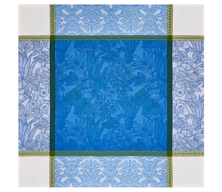 Obrus lniany Le Jacquard Français Escapade Tropicale Perroquet