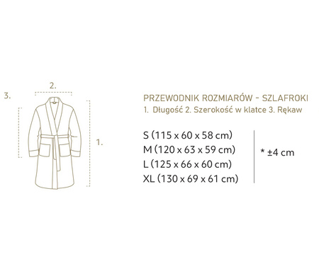 Szlafrok kimono unisex Graccioza Long Double Loop 20003 White M-XL