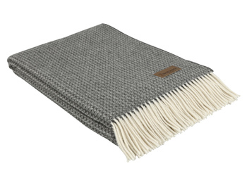 Koc wełniany z kaszmirem Eskimo Switzerland Milano H43E0-160 130x200 Gray