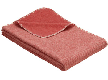 Koc bawełniany Ibena Lausanne 2163-200 140x200 Ciemny Pomarańczowy