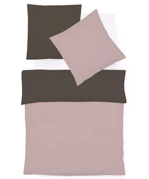 Fleuresse pościel mako-jersey Black Premium 074440-4 Dark Rose - Brown