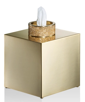 DECOR WALTHER ROCKS KB pudełko na chusteczki złoty mat