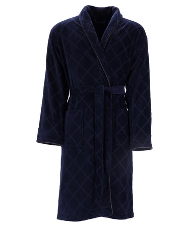 Szlafrok męski z szalem Vossen Barron 493 Marine Blau