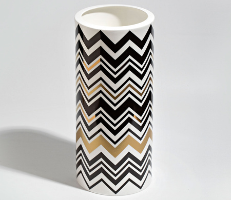 Wazon wysoki Missoni Zig Zag Gold, 36 cm Luxury Box