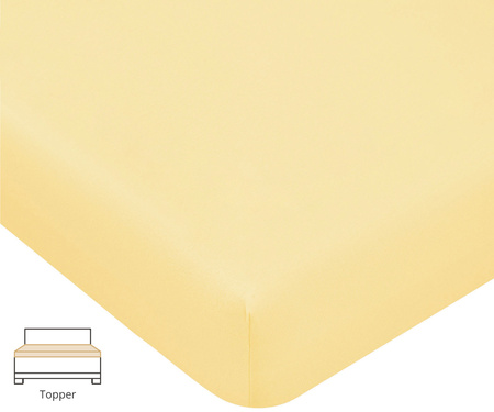 Prześcieradło na topper Formesse Bella Donna Jersey La Piccola 91 Jasny Żółty