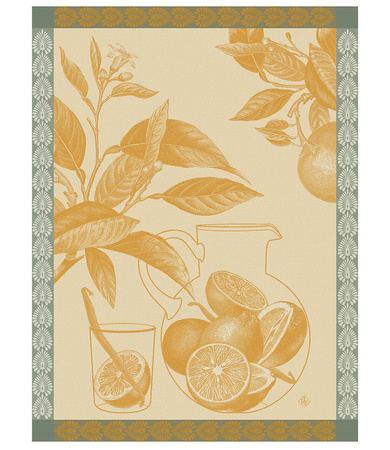 Ściereczka kuchenna Le Jacquard Français Eaux D'été Argumes Mandarine 