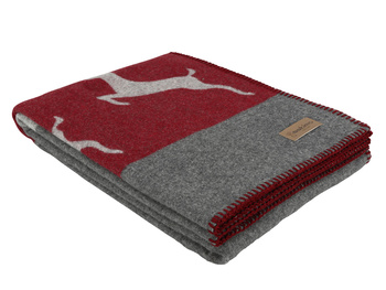 Koc wełniany Eskimo Switzerland Sedrun H43D7-550 140x180 Red / Gray