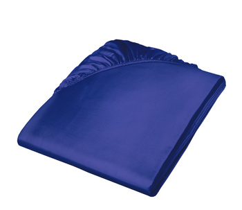 Prześcieradło satynowe z gumką Fleuresse Colours 9100-6012 Królewski Niebieski