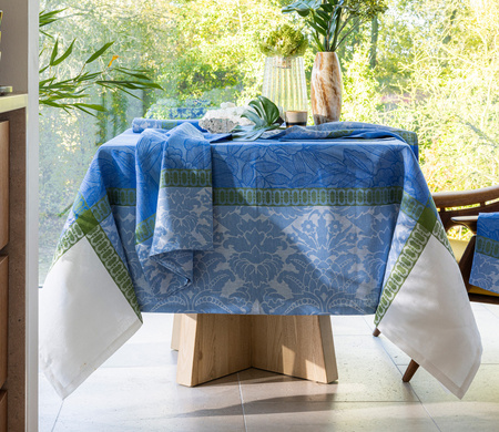 Obrus lniany Le Jacquard Français Escapade Tropicale Perroquet