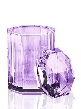 DECOR WALTHER KRISTALL KR BMD pojemnik z pokrywką fioletowy