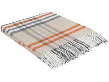 Koc wełniany Eskimo Switzerland Interlaken H43A4-223 130x180 Camel / Orange