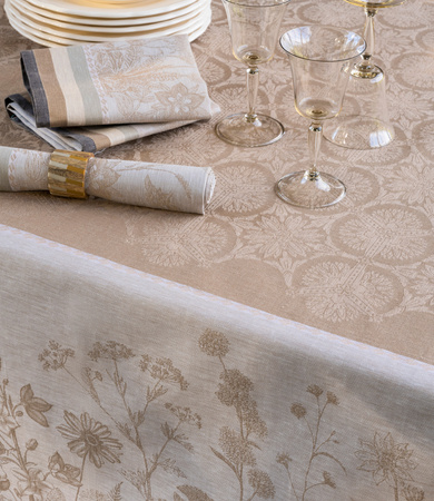 Obrus lniany Le Jacquard Français Instant Bucolique Chaton