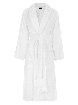 Szlafrok z szalem Roberto Cavalli Home Araldico 012 White