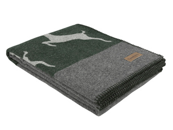 Koc wełniany Eskimo Switzerland Sedrun H43D7-470 140x180 Green / Gray