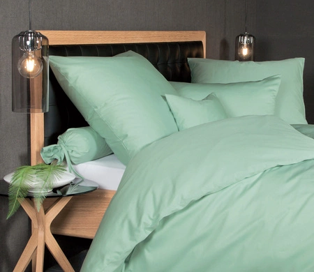 Pościel jednobarwna mako-satyna Janine Colors 31001-16 Jadeit