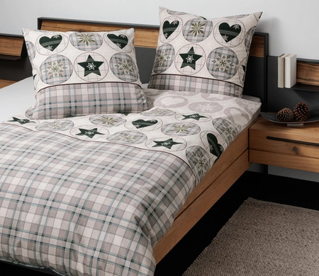 Pościel flanelowa Janine Davos 65179-06 Grün Mauve