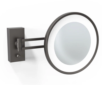 Lusterko kosmetyczne ścienne Decor Walther BS 36 ciemny metal