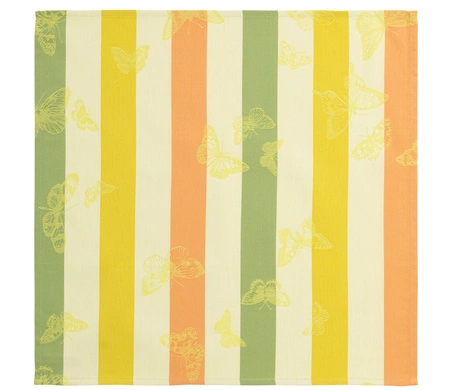 Serwetki bawełniane Le Jacquard Français Bal Des Papillons Citrus 4 szt.