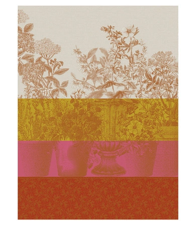 Ściereczka kuchenna Le Jacquard Français Floraison Rayé Gerbera