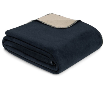 Koc Ibena Dublin 2340-631 150x200 granatowo-beżowy