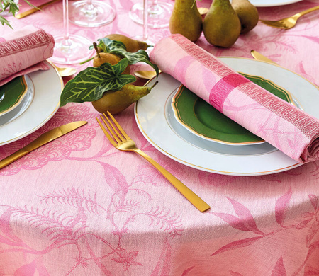 Obrus lniany Le Jacquard Français À L'orangerie Magnolia