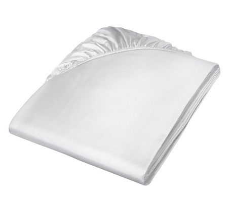 Prześcieradło satynowe z gumką Fleuresse Colours 9100-978 Srebrny