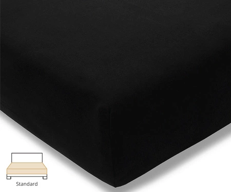 Prześcieradło fein-jersey Estella 6500 900 Czarny