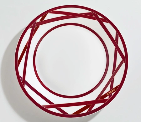 Talerz do zupy Missoni Nastri Bordeaux, zestaw 6 szt.