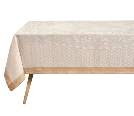 Obrus lniany Le Jacquard Français Évasion Céleste Travertin